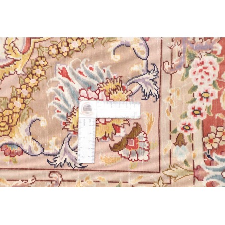 Tappeto Tabriz 50 Raj Persia giallo grigio 148x202
