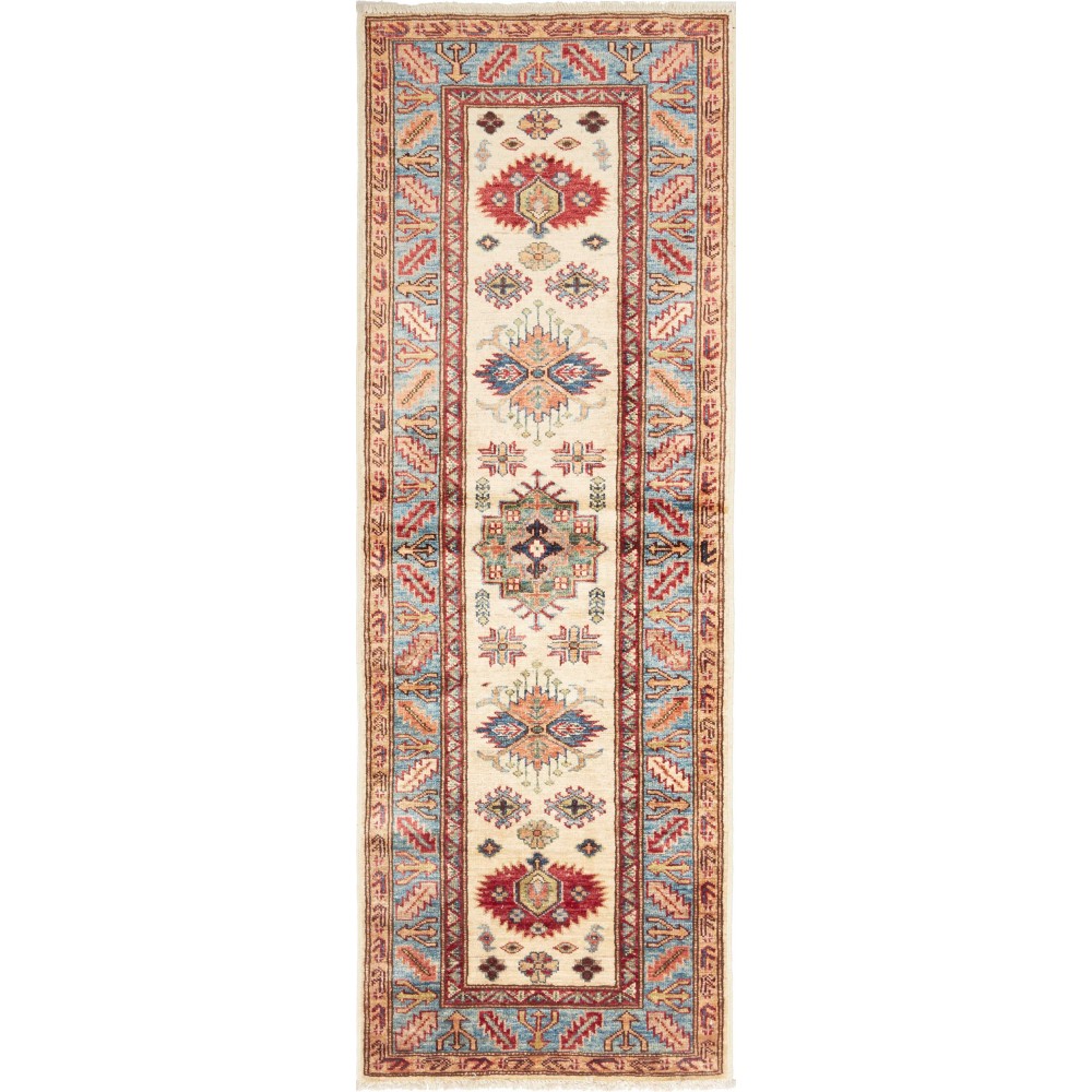 Tappeto Kazak Fine Pakistan marrone rosso 63x172 Tappeto Kazak Fine Pakistan marrone rosso 63x172