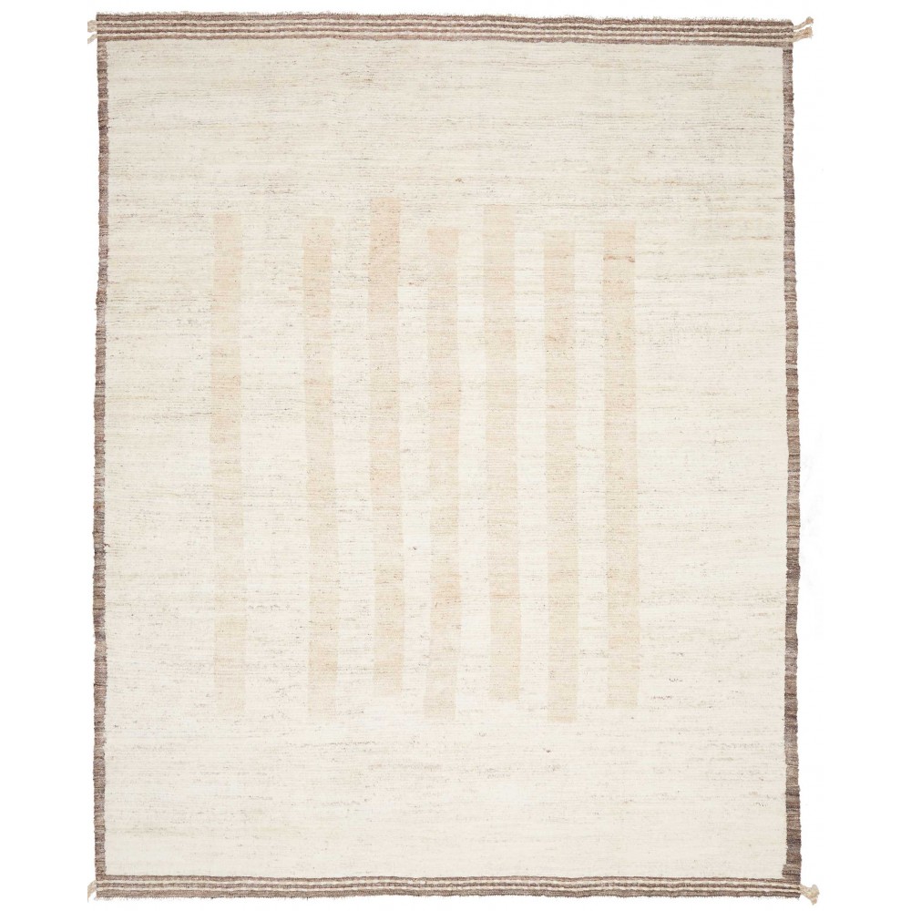 Tappeto Gabbeh Marrakech Pakistan bianco marrone 246x309 Tappeto Gabbeh Marrakech Pakistan bianco marrone 246x309