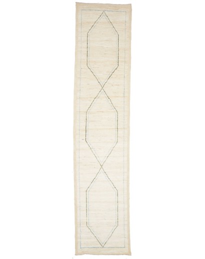 Tappeto Gabbeh Marrakech Pakistan bianco 83x375