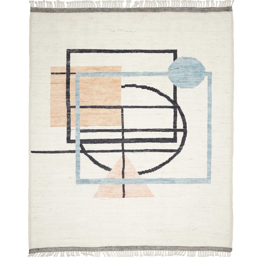 Tappeto Gabbeh Marrakech Pakistan bianco beige 253x295 Tappeto Gabbeh Marrakech Pakistan bianco beige 253x295