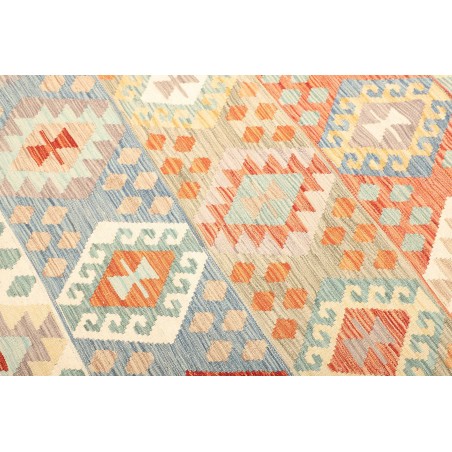 Tappeto Kilim Afghanistan bianco arancione 174x244