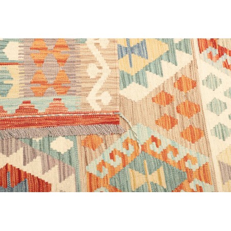 Tappeto Kilim Afghanistan bianco arancione 174x244