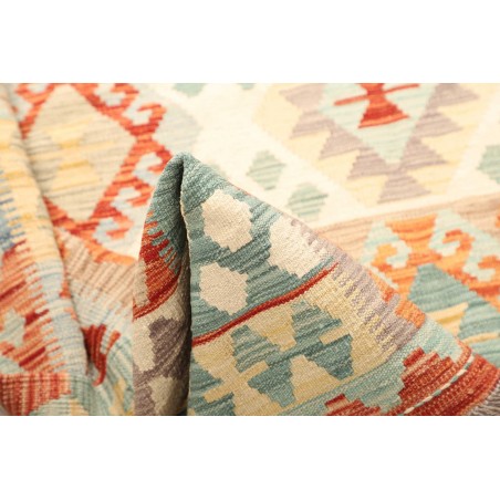 Tappeto Kilim Afghanistan bianco arancione 174x244