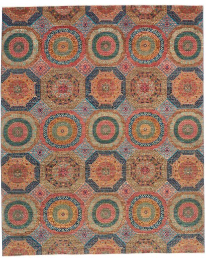 Tappeto Mamlouk Pakistan azzurro rosso 249x304