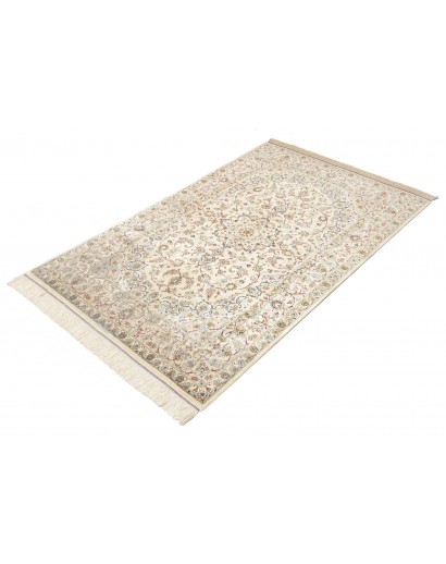 Tappeto Ghom seta Persia marrone verde 100x154