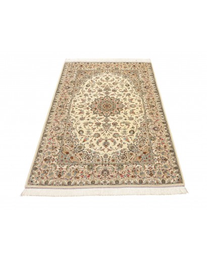 Tappeto Ghom seta Persia marrone verde 100x154