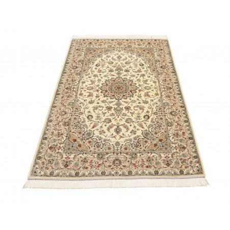 Tappeto Ghom seta Persia marrone verde 100x154