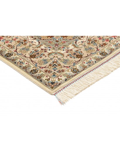 Tappeto Ghom seta Persia marrone verde 100x154