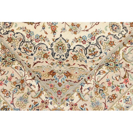 Tappeto Ghom seta Persia marrone verde 100x154