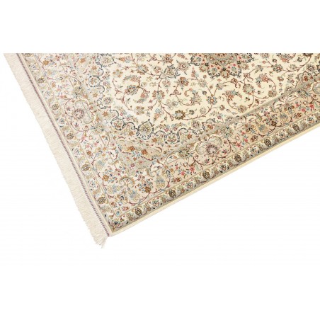 Tappeto Ghom seta Persia marrone verde 100x154