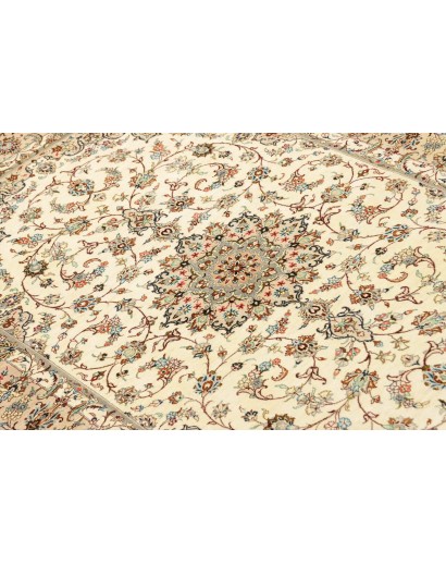 Tappeto Ghom seta Persia marrone verde 100x154