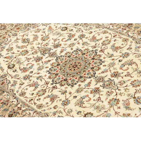 Tappeto Ghom seta Persia marrone verde 100x154