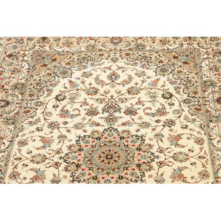 Tappeto Ghom seta Persia marrone verde 100x154