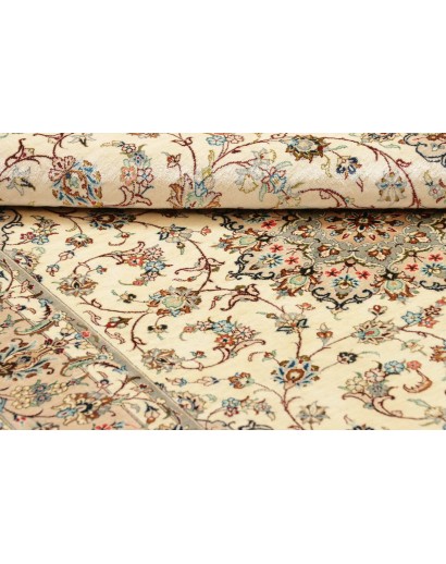 Tappeto Ghom seta Persia marrone verde 100x154