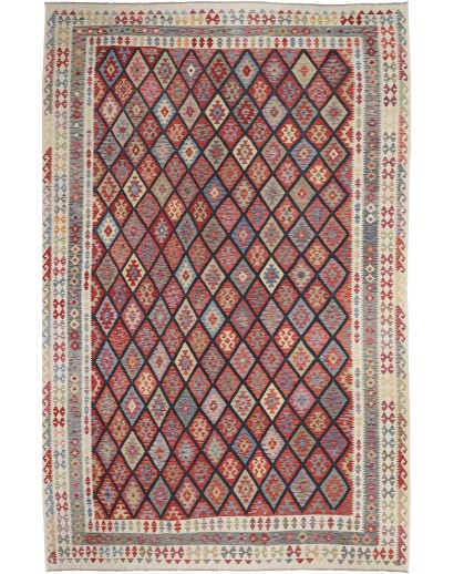 Tappeto Kilim Afghanistan marrone bianco 316x493