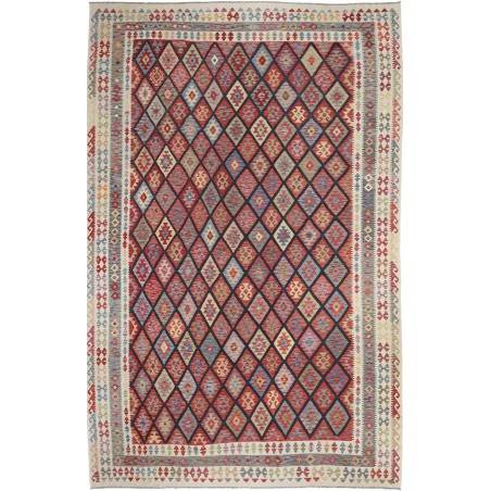 Tappeto Kilim Afghanistan marrone bianco 316x493