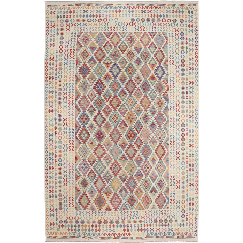 Tappeto Kilim Afghanistan beige marrone 317x499 Tappeto Kilim Afghanistan beige marrone 317x499