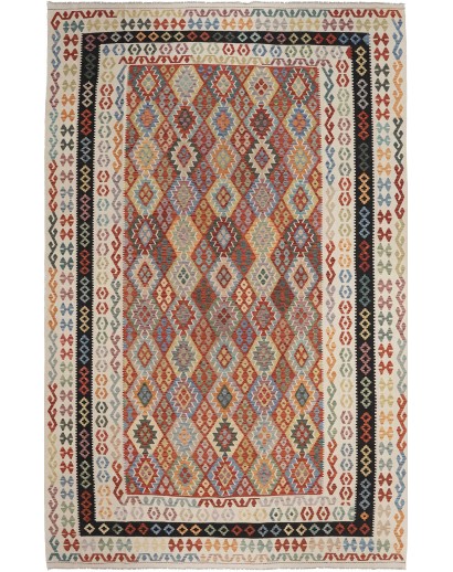 Tappeto Kilim Afghanistan azzurro grigio 326x495