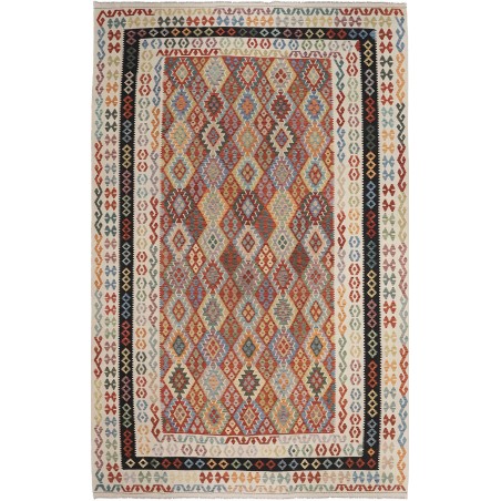 Tappeto Kilim Afghanistan azzurro grigio 326x495
