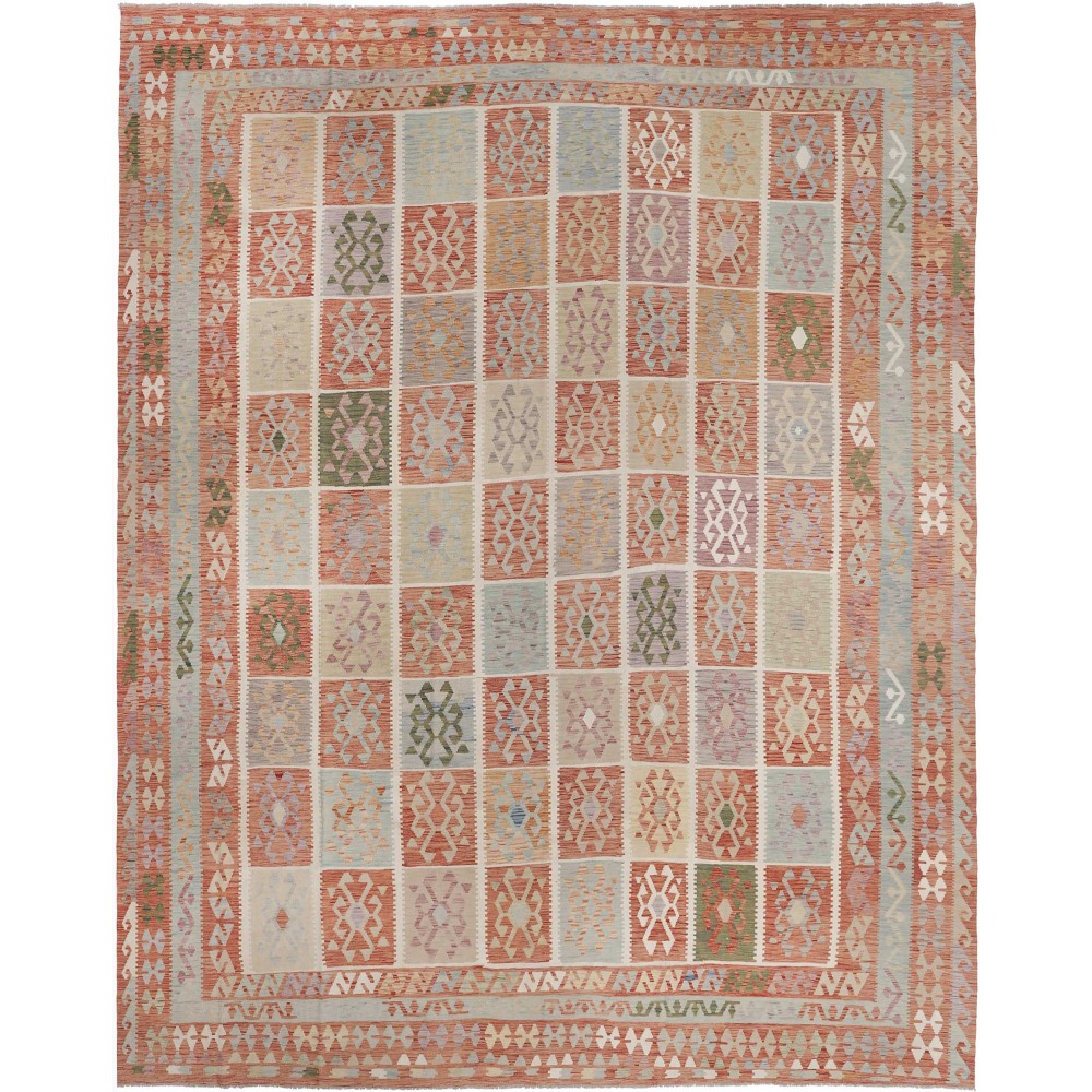 Tappeto Kilim Afghanistan marrone 404x496 Tappeto Kilim Afghanistan marrone 404x496