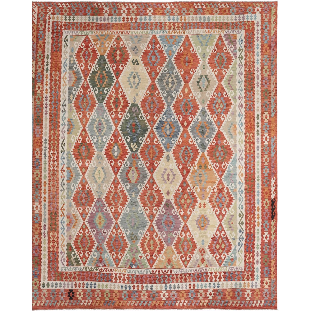 Tappeto Kilim Afghanistan marrone rosso 415x497 Tappeto Kilim Afghanistan marrone rosso 415x497