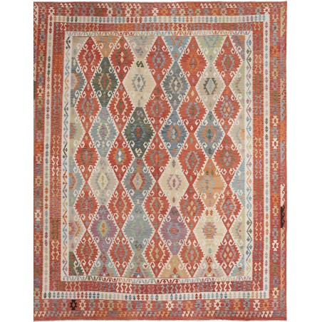Tappeto Kilim Afghanistan marrone rosso 415x497