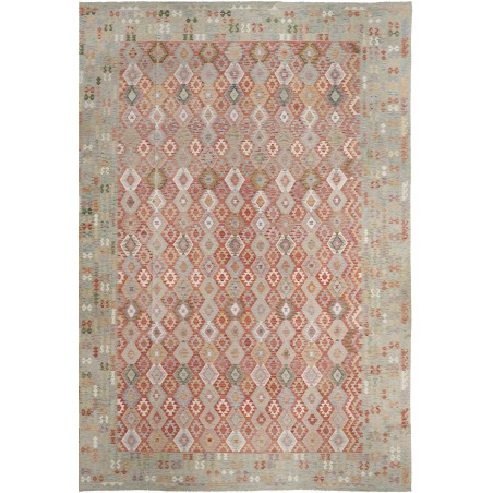 Tappeto Kilim Afghanistan marrone azzurro 410x594