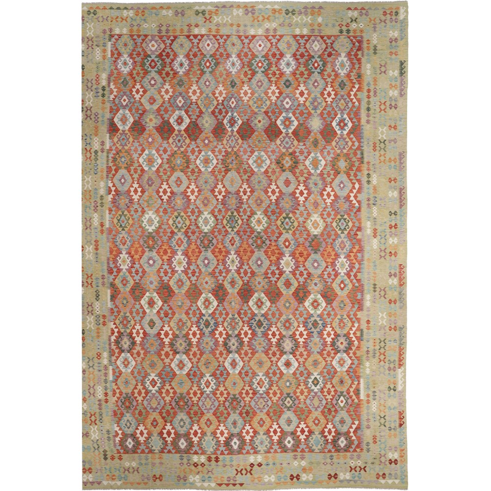 Tappeto Kilim Afghanistan marrone 428x595 Tappeto Kilim Afghanistan marrone 428x595
