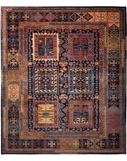 Tappeto Tribal Pakistan grigio arancione 251x296