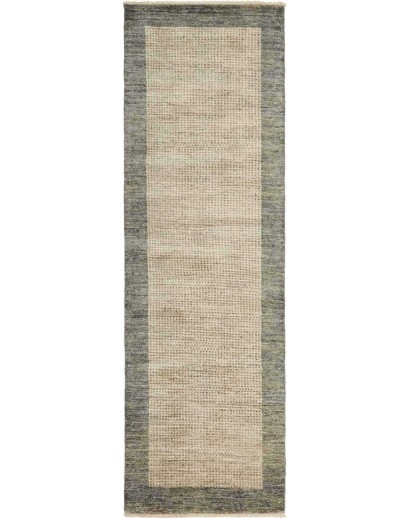 Tappeto Shayan Pakistan azzurro verde 79x401