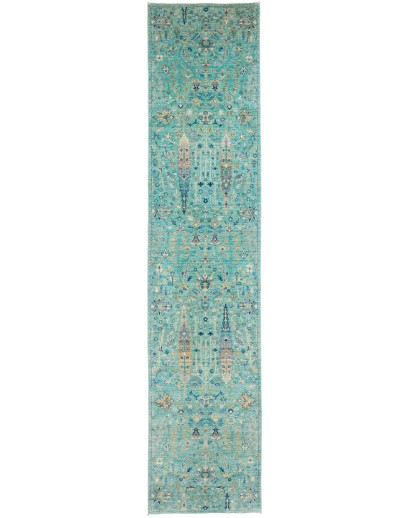 Tappeto Shahi Fine Pakistan verde 83x389