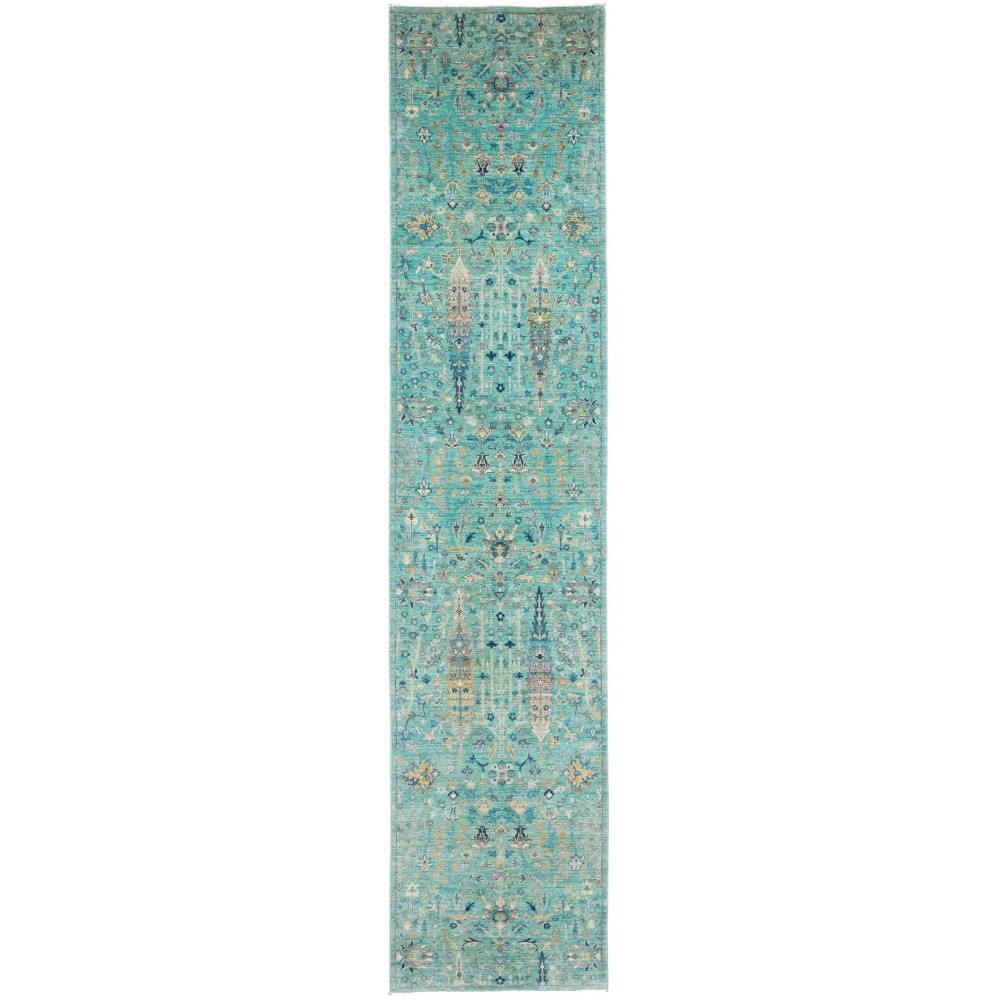 Tappeto Shahi Fine Pakistan verde 83x389 Tappeto Shahi Fine Pakistan verde 83x389