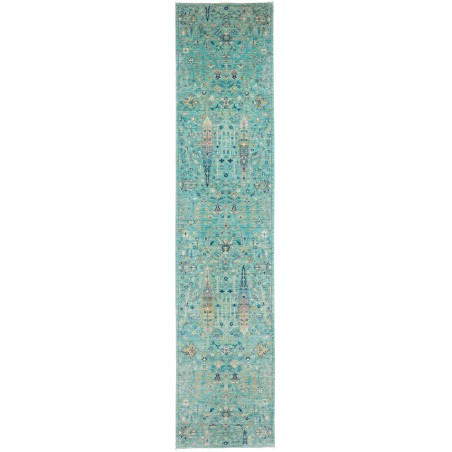 Tappeto Shahi Fine Pakistan verde 83x389