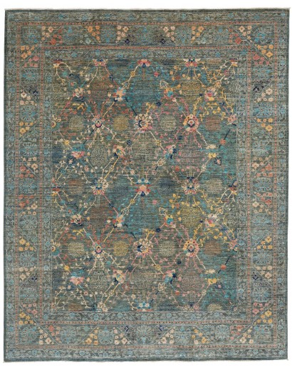 Tappeto Shahi Fine Pakistan azzurro marrone 243x302