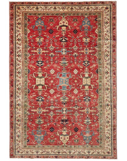 Tappeto Kazak Fine Pakistan marrone grigio 203x295