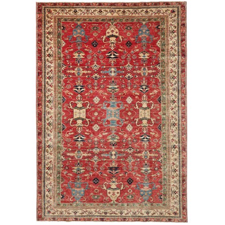 Tappeto Kazak Fine Pakistan marrone grigio 203x295