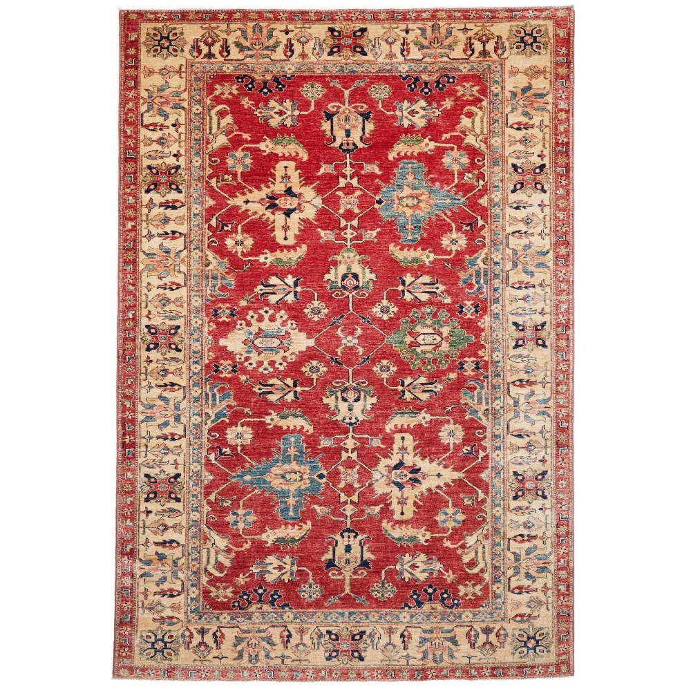Tappeto Kazak Fine Pakistan marrone 204x299 Tappeto Kazak Fine Pakistan marrone 204x299