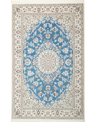 Tappeto Nain 9La Persia bianco blu 130x206
