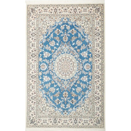 Tappeto Nain 9La Persia bianco blu 130x206