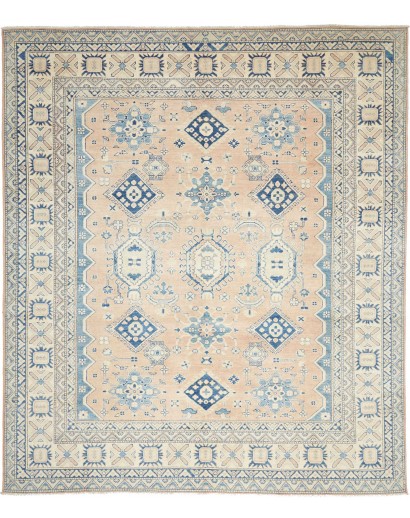 Tappeto Kazak Afghanistan beige azzurro 243x285