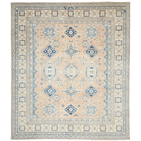 Tappeto Kazak Afghanistan beige azzurro 243x285