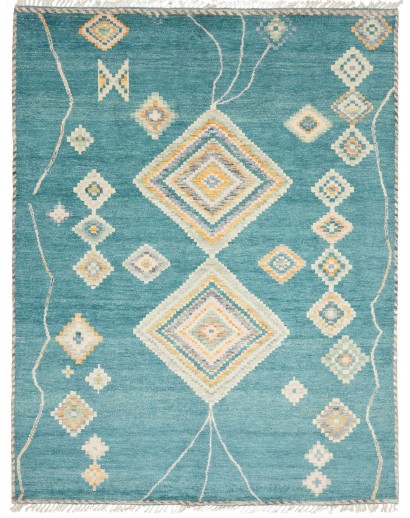 Tappeto Gabbeh Marrakech Pakistan blu bianco 243x310