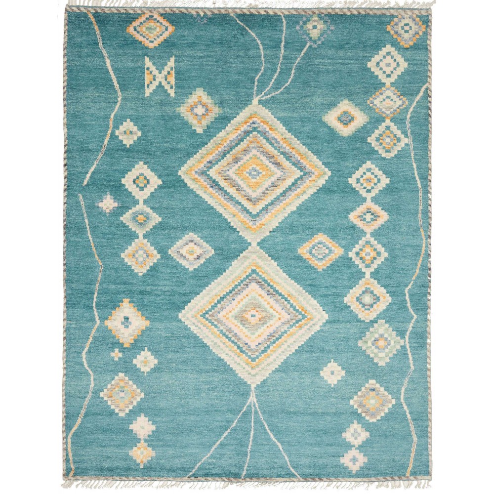 Tappeto Gabbeh Marrakech Pakistan blu bianco 243x310 Tappeto Gabbeh Marrakech Pakistan blu bianco 243x310