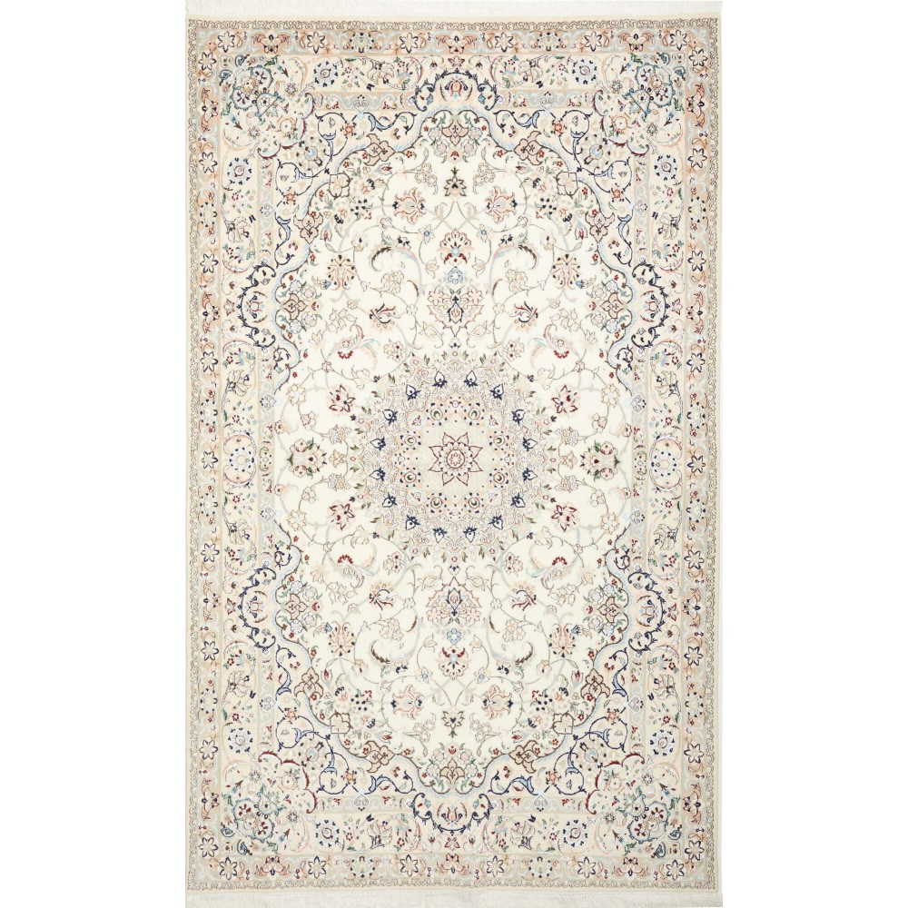 Tappeto Nain 9La Persia bianco grigio 160x264 Tappeto Nain 9La Persia bianco grigio 160x264
