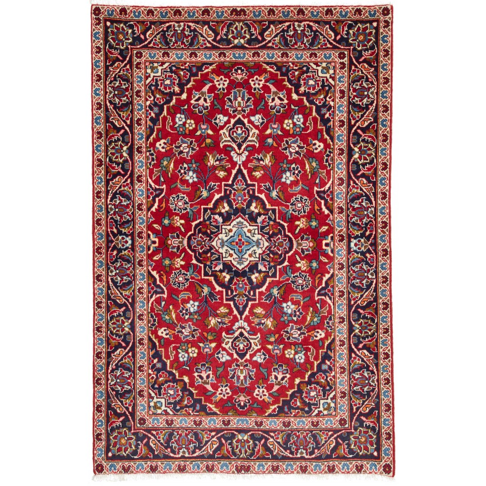 Tappeto Kashan Fine Persia marrone giallo 98x152 Tappeto Kashan Fine Persia marrone giallo 98x152