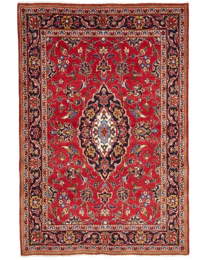 Tappeto Kashan Fine Persia marrone giallo 104x159