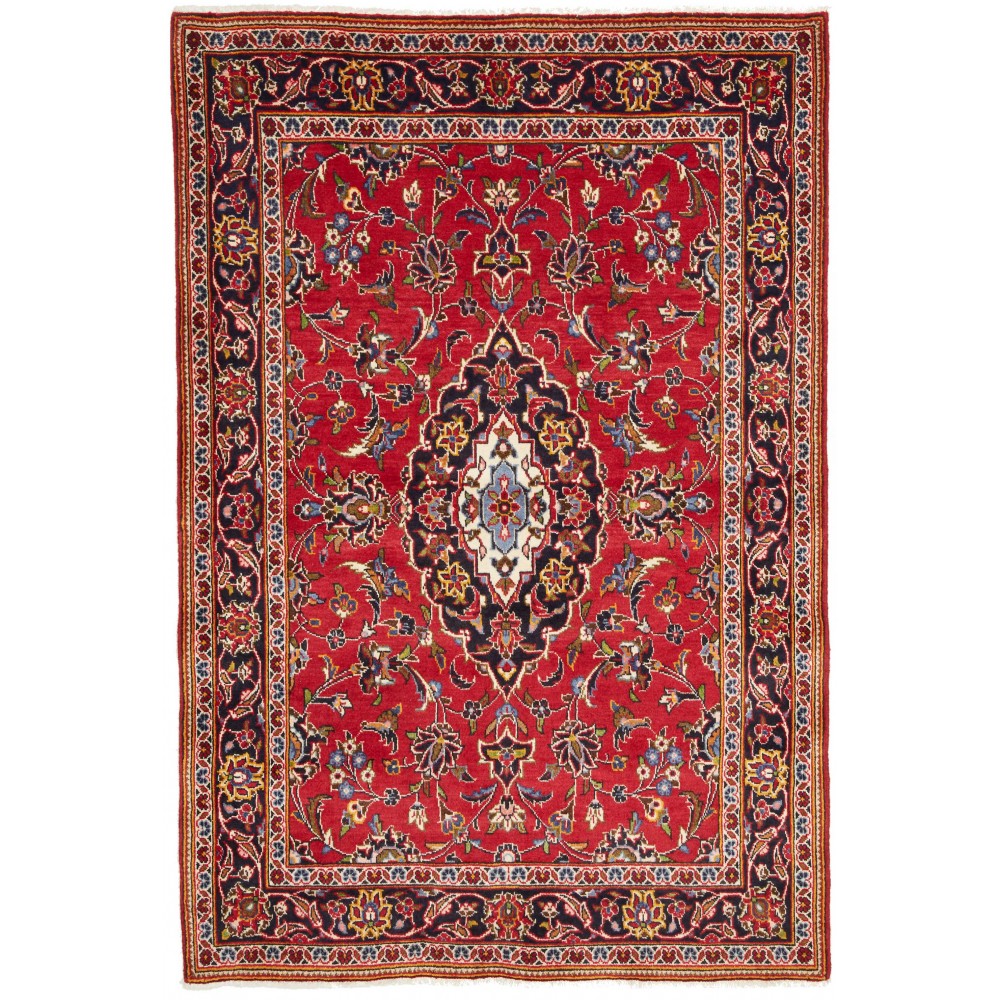 Tappeto Kashan Fine Persia marrone giallo 104x159 Tappeto Kashan Fine Persia marrone giallo 104x159
