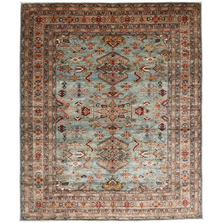 Tappeto Kazak Fine Pakistan bianco blu 248x296
