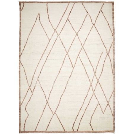 Tappeto Gabbeh Marrakech Pakistan bianco azzurro 305x426